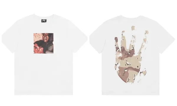 Gallery Dept x Pop Smoke Handprint Photo T-Shirt White - 1