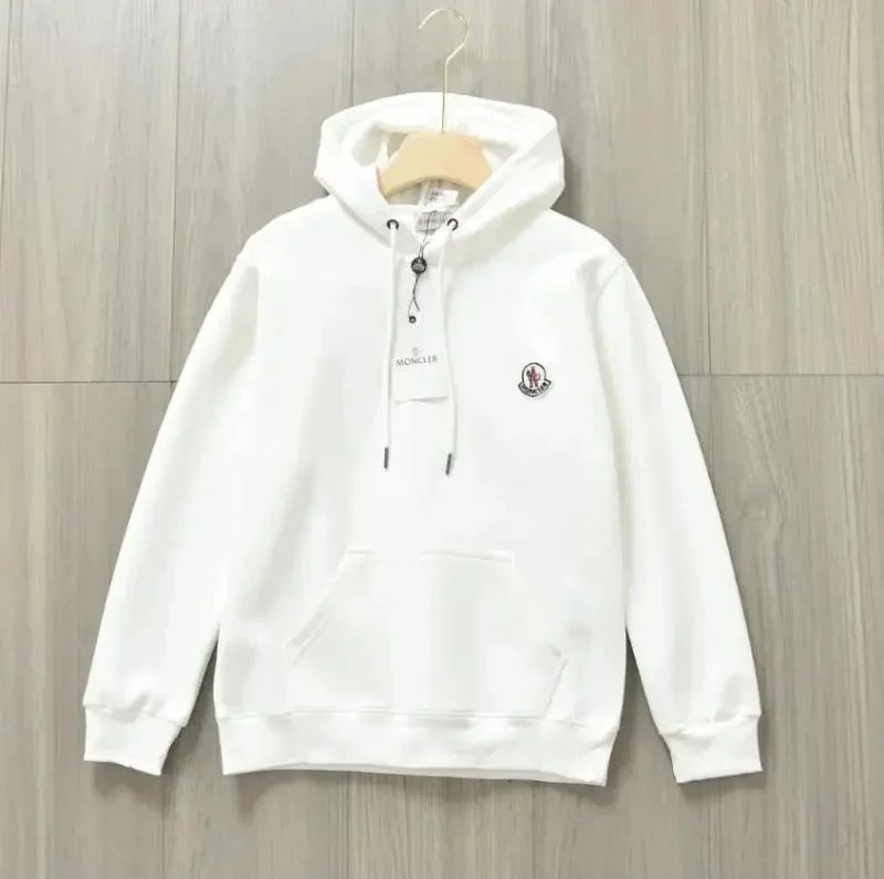 Moncler Logo Embroidered Black Hoodie - 7