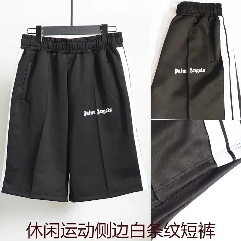 Palm Angels Track Shorts Black - 5