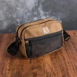 Carhartt WIP Essentials Crossbody Bag Tan Mesh - 1