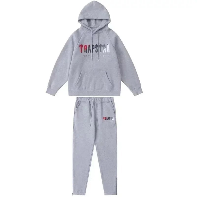 Trapstar Rainbow Logo Hoodie and Sweatpants Set Black - 8