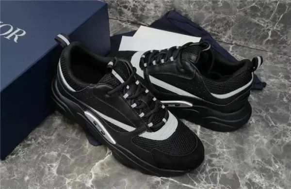 Dior B22 Neo Gray Mesh Chunky Sneakers - 6
