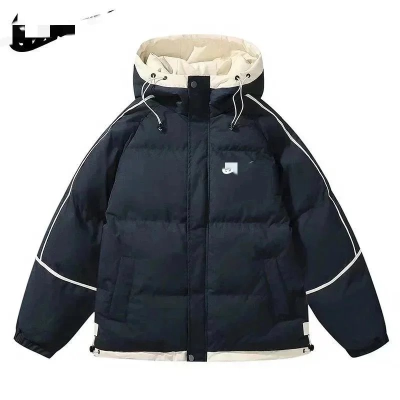 Design Light Blue Puffer Hooded Down Jacket - 8