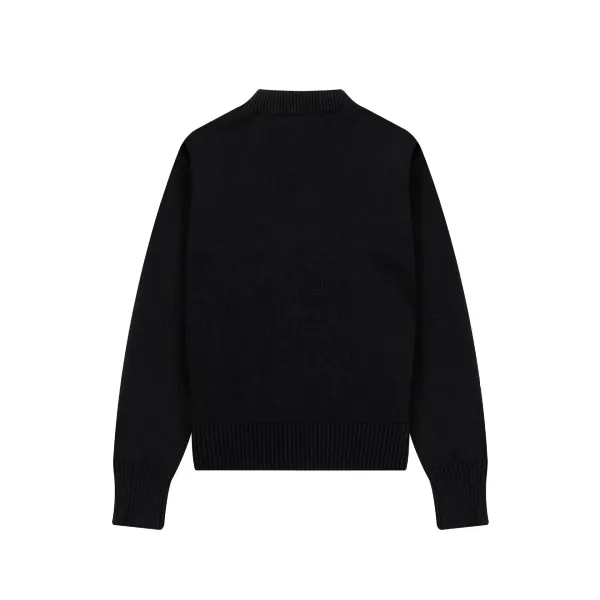 Ami Paris Heart Logo Knit Cardigan White - 7