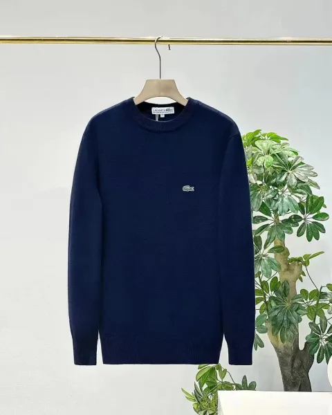 Lacoste Classic Crewneck Navy Sweater - 1