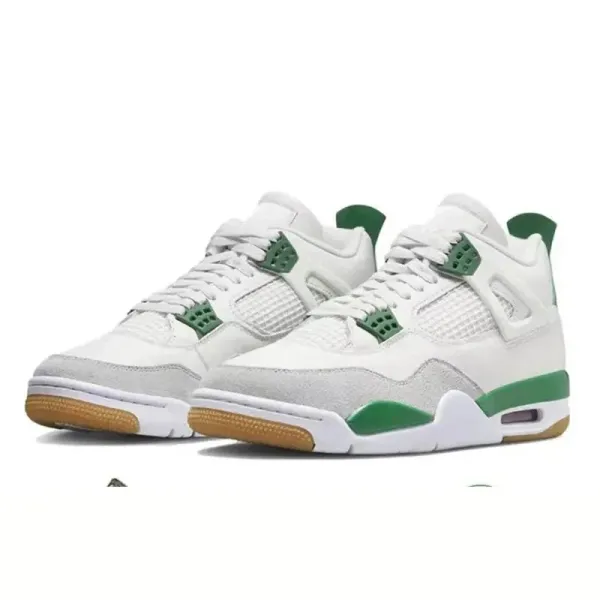 Air Jordan 4 Retro White Green Sneakers - 1