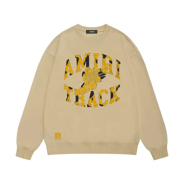 Amiri Track Arch Logo Beige Hoodie - 1