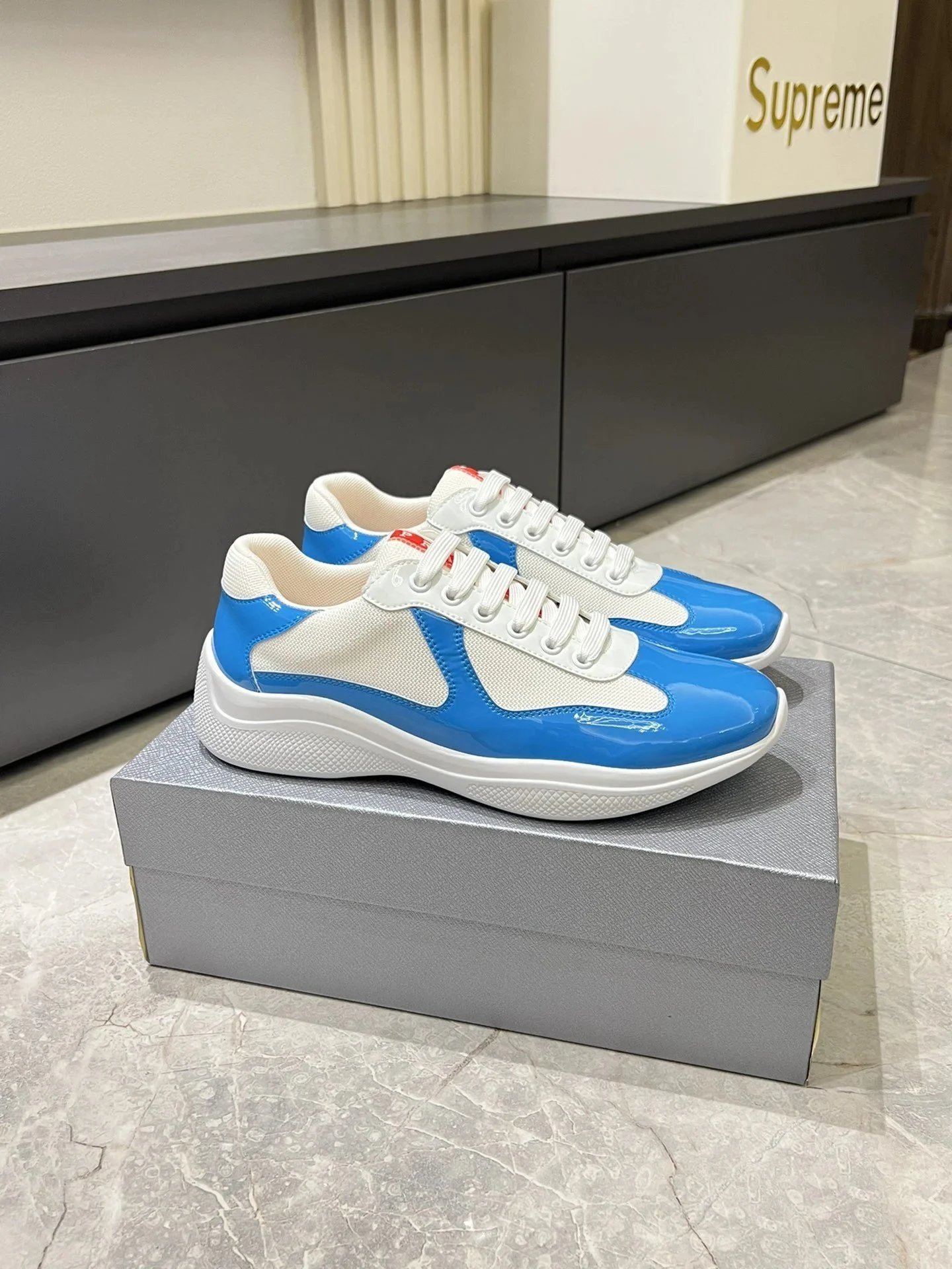 Unbranded Sneakers Low-Top Mesh and Patent Lace-Up — 5