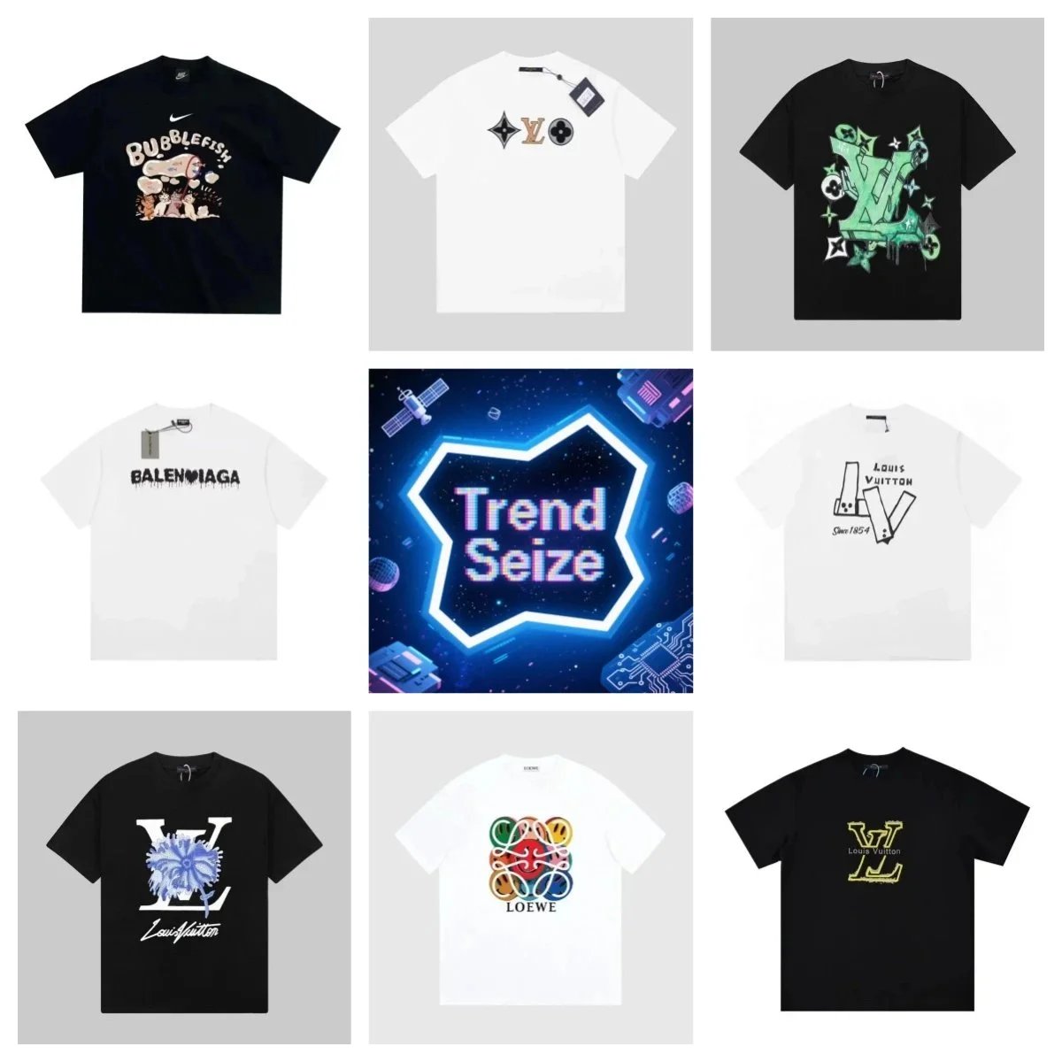 Multi-Brand Luxury Graphic T-Shirts Collection