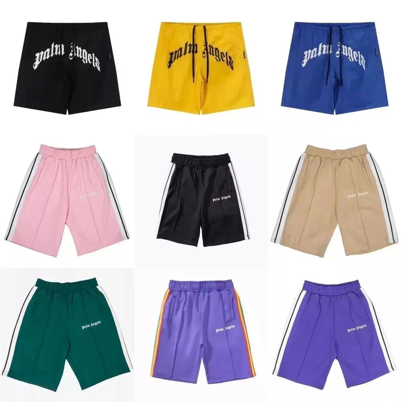 Palm Angels Logo Print Track Shorts