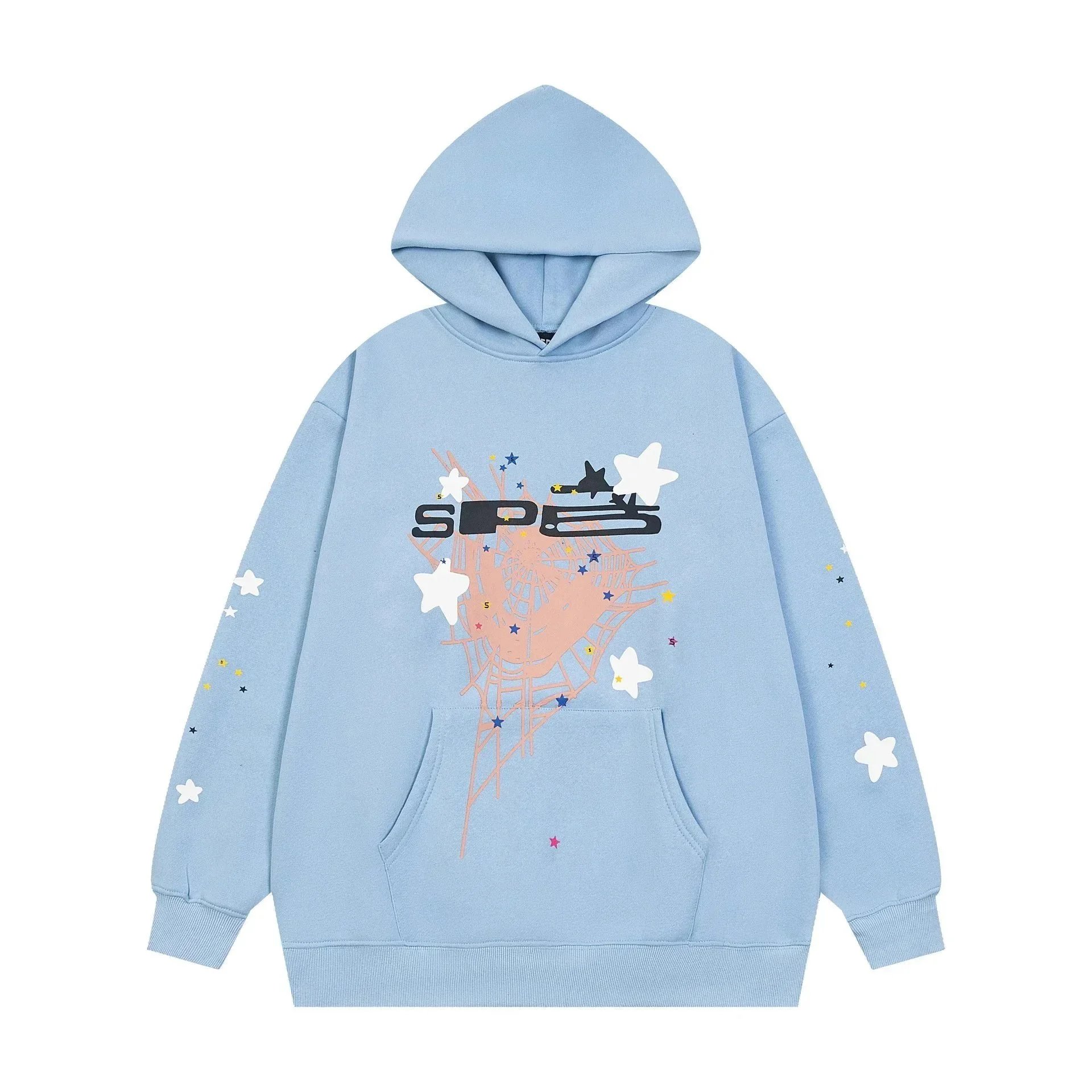 Spider Web Graphic Hoodie Black - 8