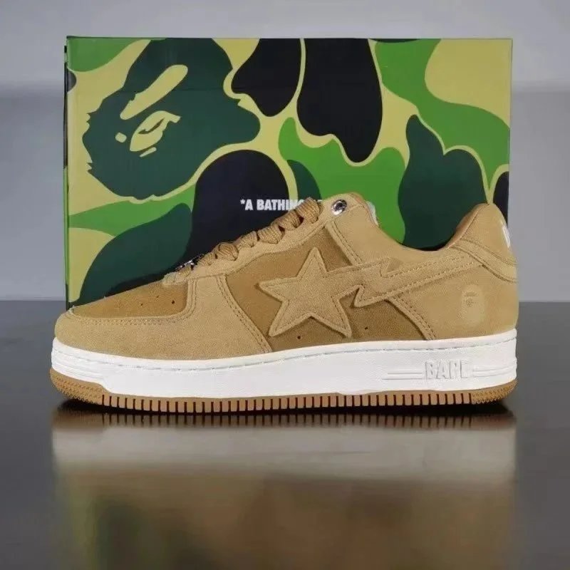 A Bathing Ape Bape Sta Low Black Patent Leather Sneakers - 9