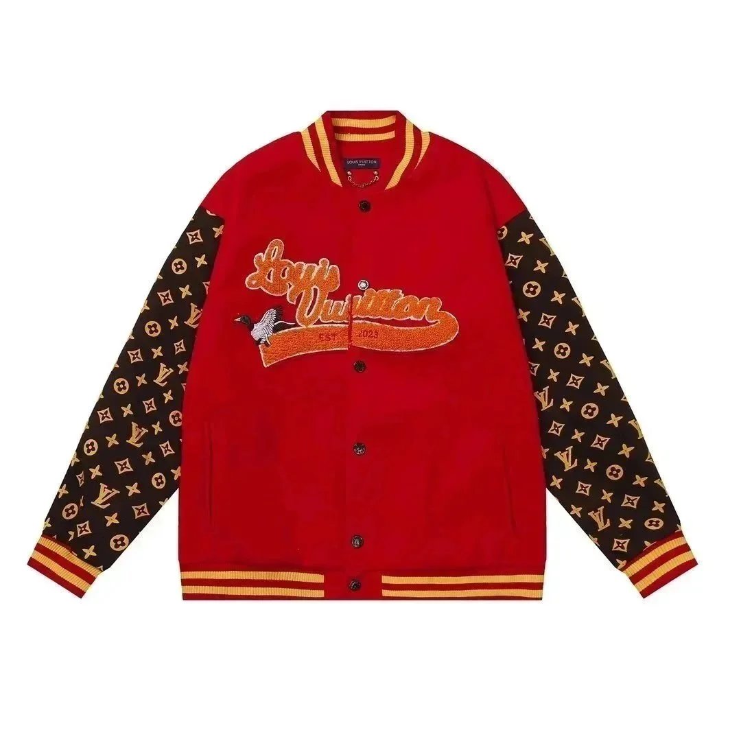 Louis Vuitton x Virgil Abloh Flower Patch Varsity Jacket Red - 7