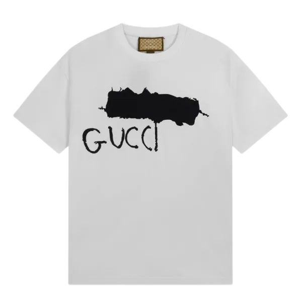 Gucci Painted Logo White T-Shirt - 1