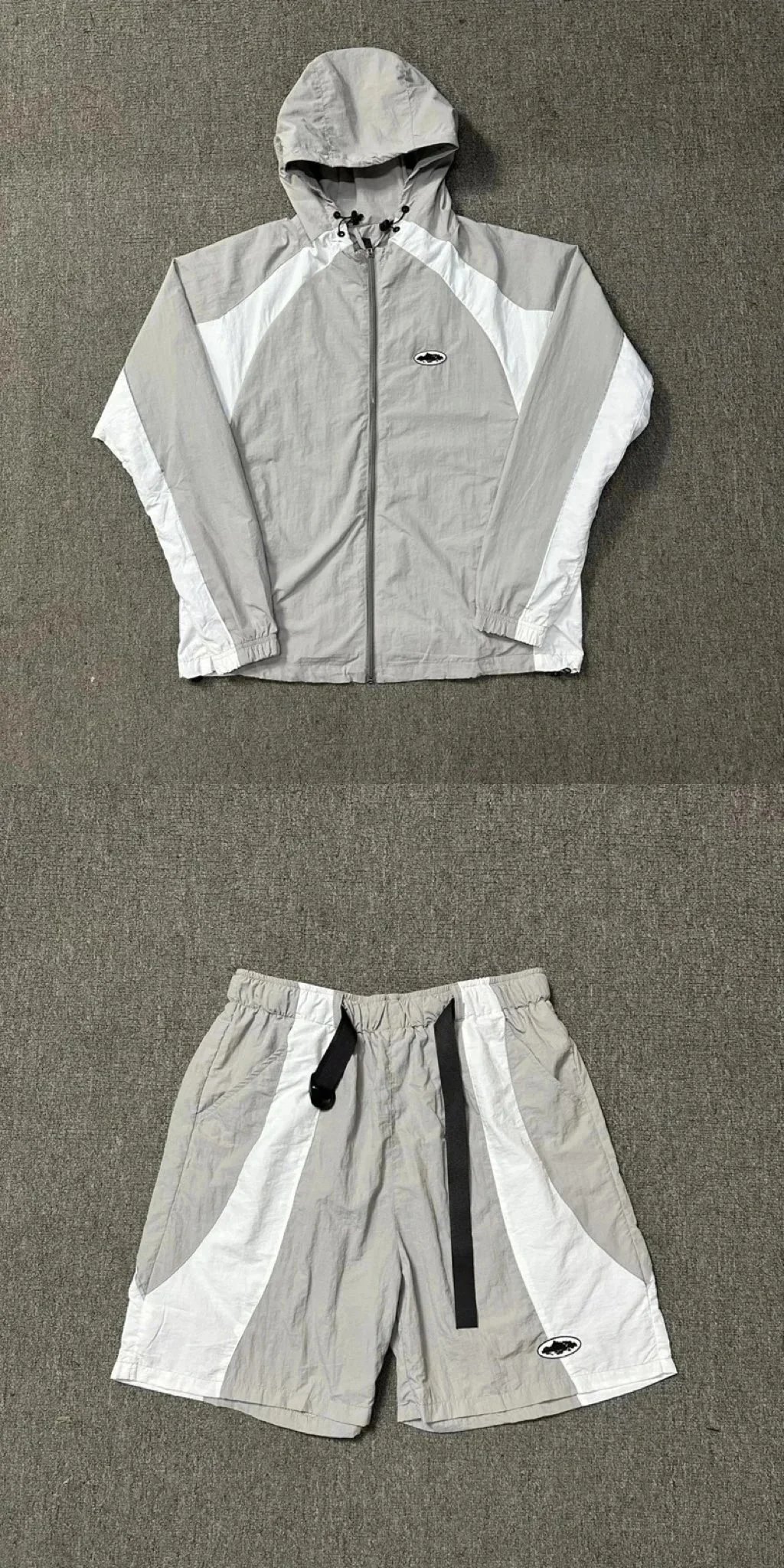 Stone Island Windbreaker Pink and White Color-Block Hooded Jacket - 6