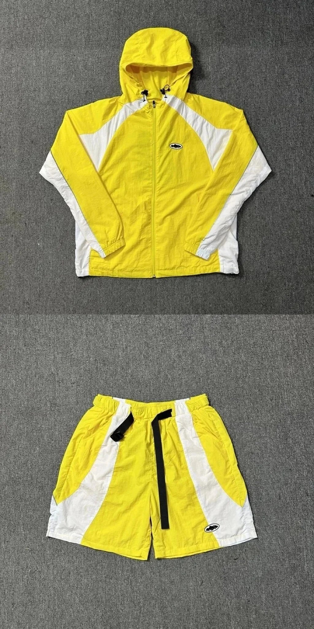 Stone Island Windbreaker Pink and White Color-Block Hooded Jacket - 4