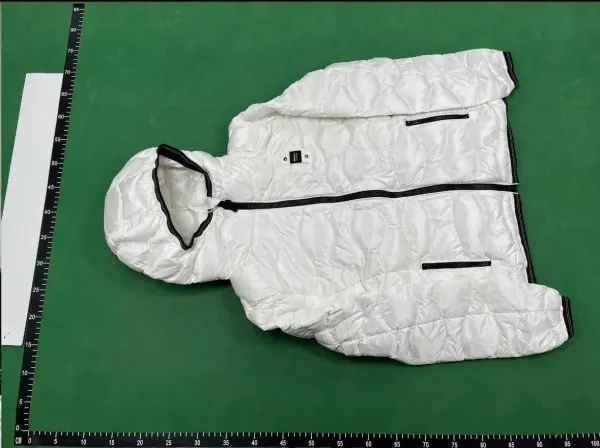 Moncler Genius Down Jacket White Quilted Hooded Outerwear - 1