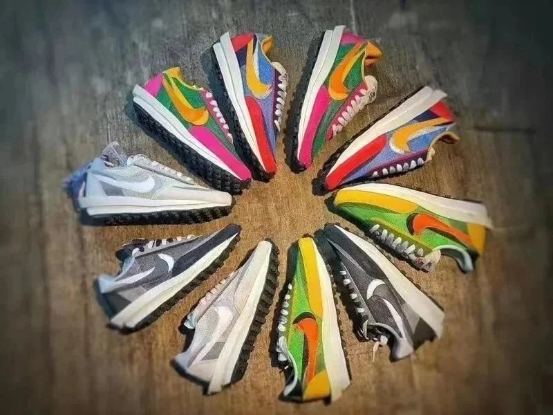 Nike x Sacai VaporWaffle Black Sneakers - 2