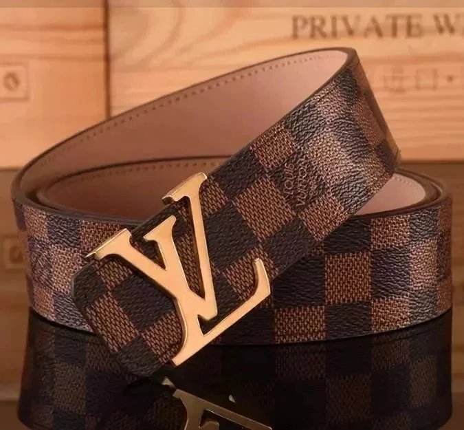 Louis Vuitton Damier Graphite Reversible Belt Gold Buckle Leather Belt - 1