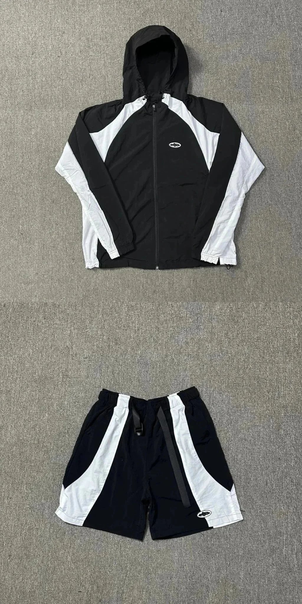 Stone Island Windbreaker Pink and White Color-Block Hooded Jacket - 7