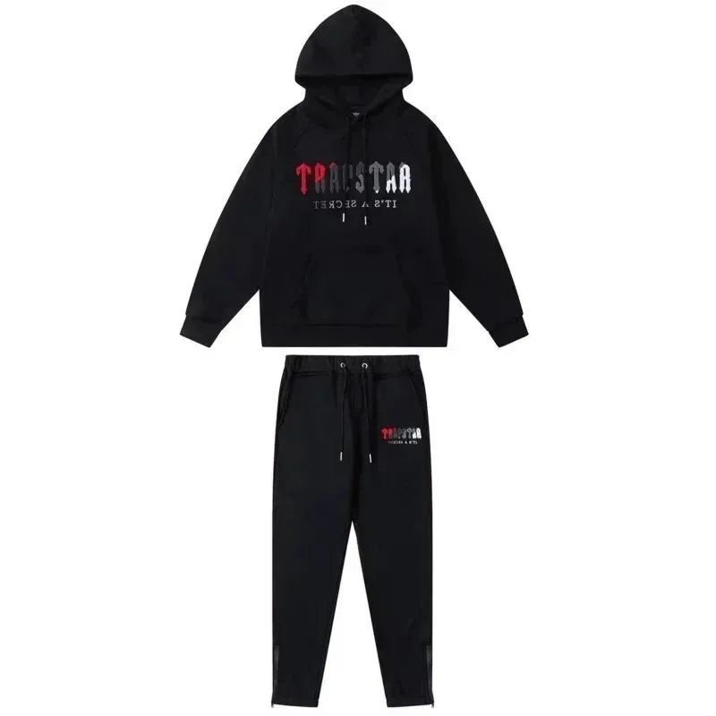 Trapstar Rainbow Logo Hoodie and Sweatpants Set Black - 9