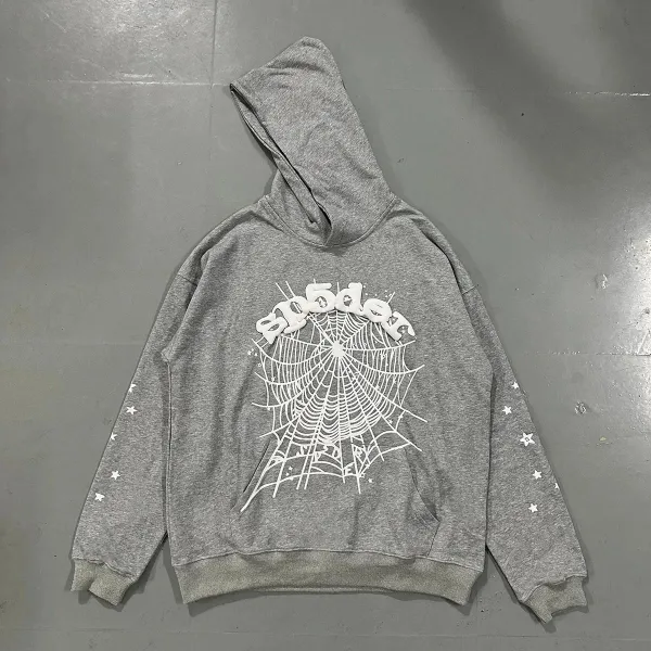 Saint Tears Spider Web Hoodie Gray - 1