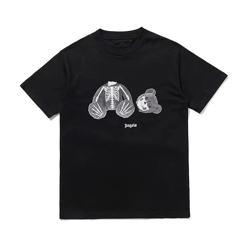 Angels Skeleton Bear T-Shirt Black - 1