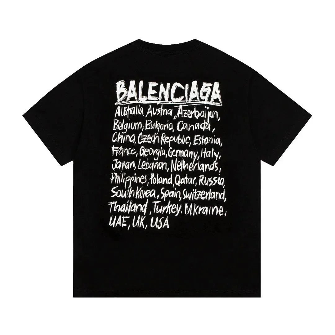 Balenciaga BB Logo Print Black T-Shirt - 4