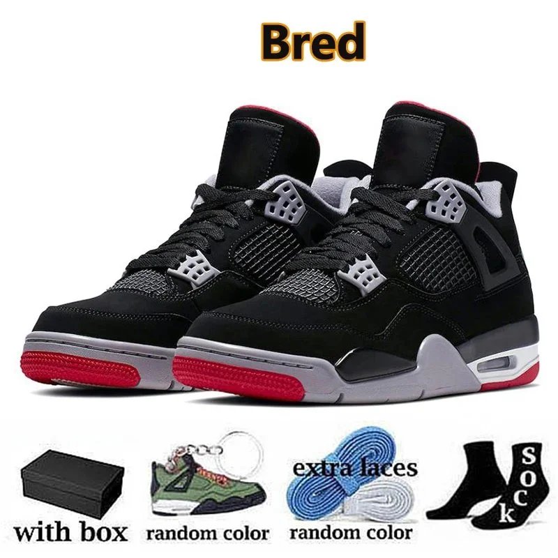 Bred Air Jordan 4 Retro Black/Red/Grey Sneakers