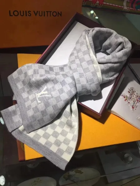 Louis Vuitton Damier Graphite Knit Scarf Black/Gray - 4