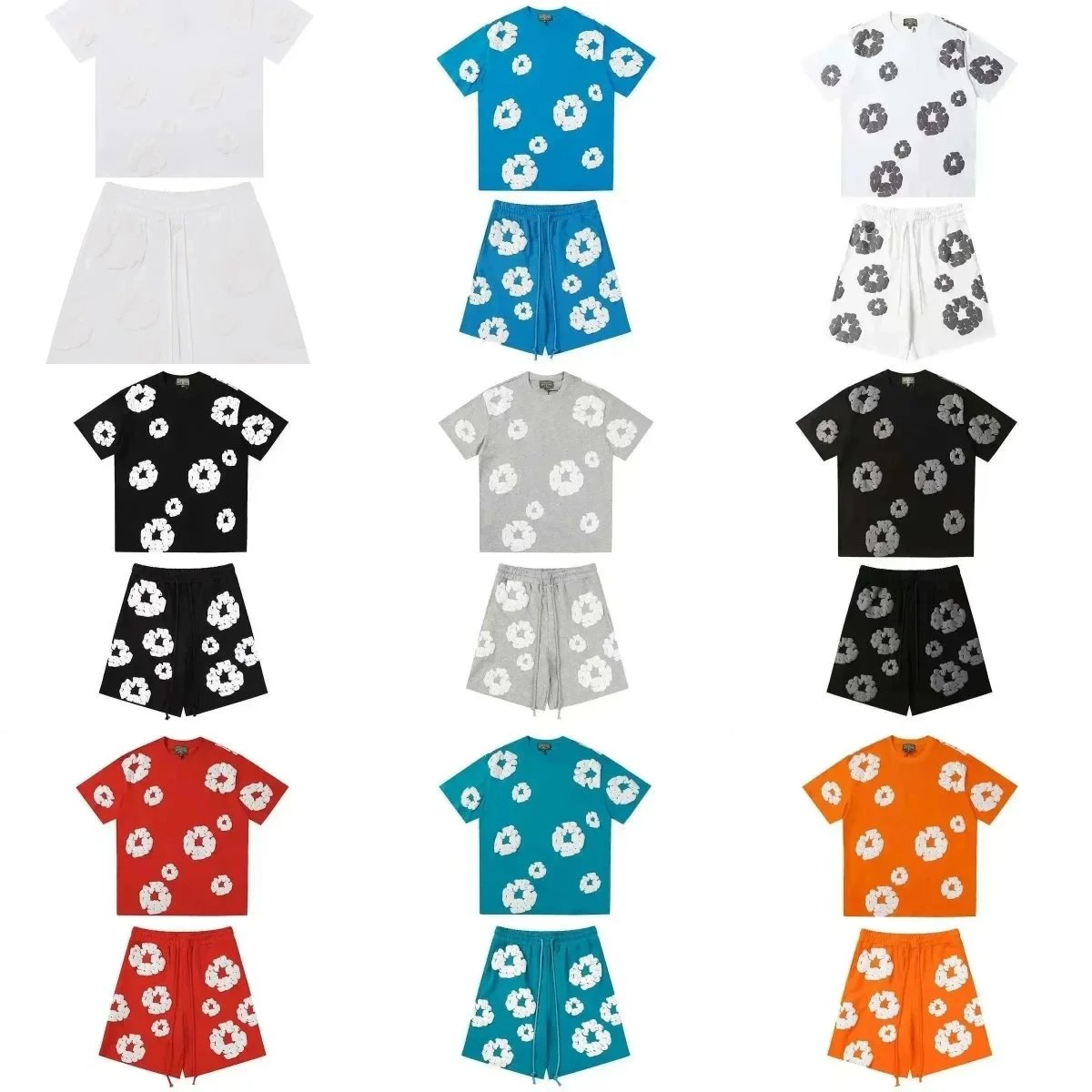 Denim Tears Cotton Wreath T-Shirt and Shorts Set