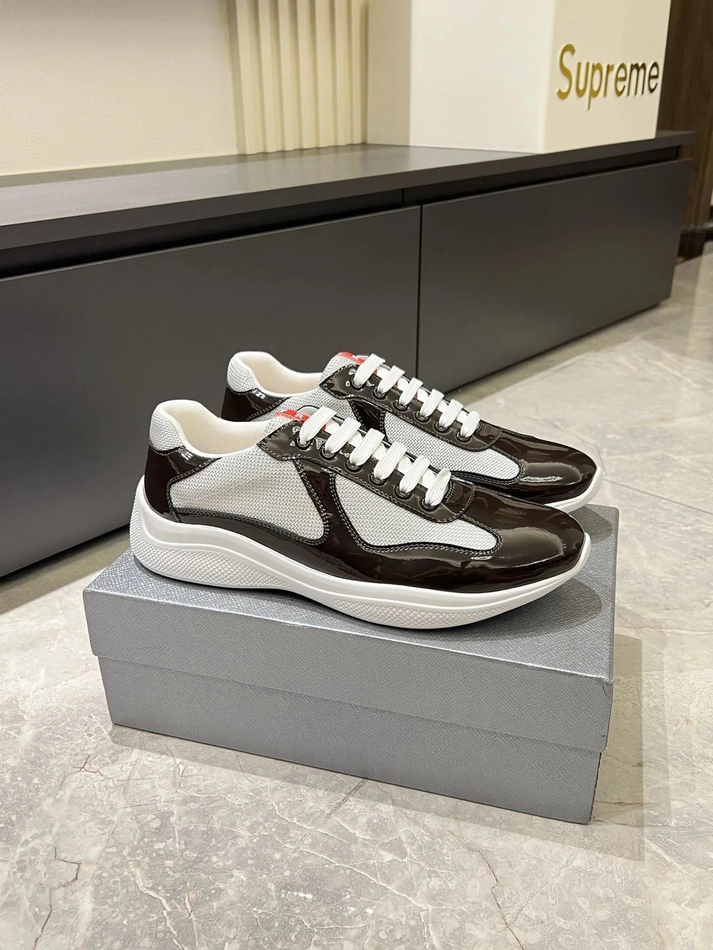 Unbranded Sneakers Low-Top Mesh and Patent Lace-Up image 12