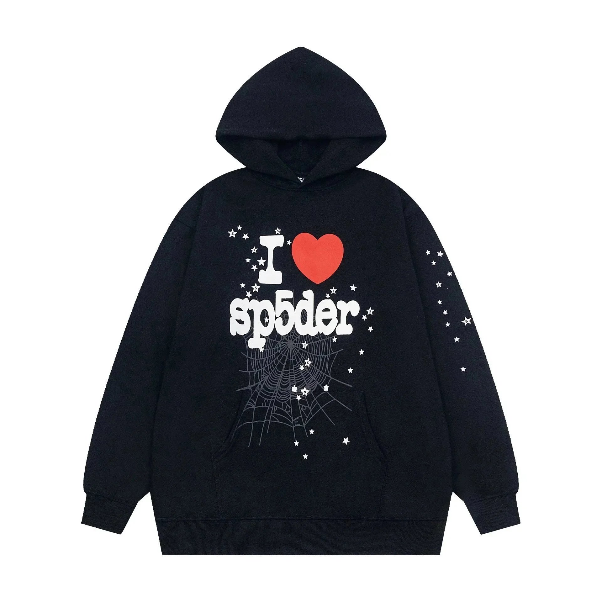 Spider Web Graphic Hoodie Black - 9