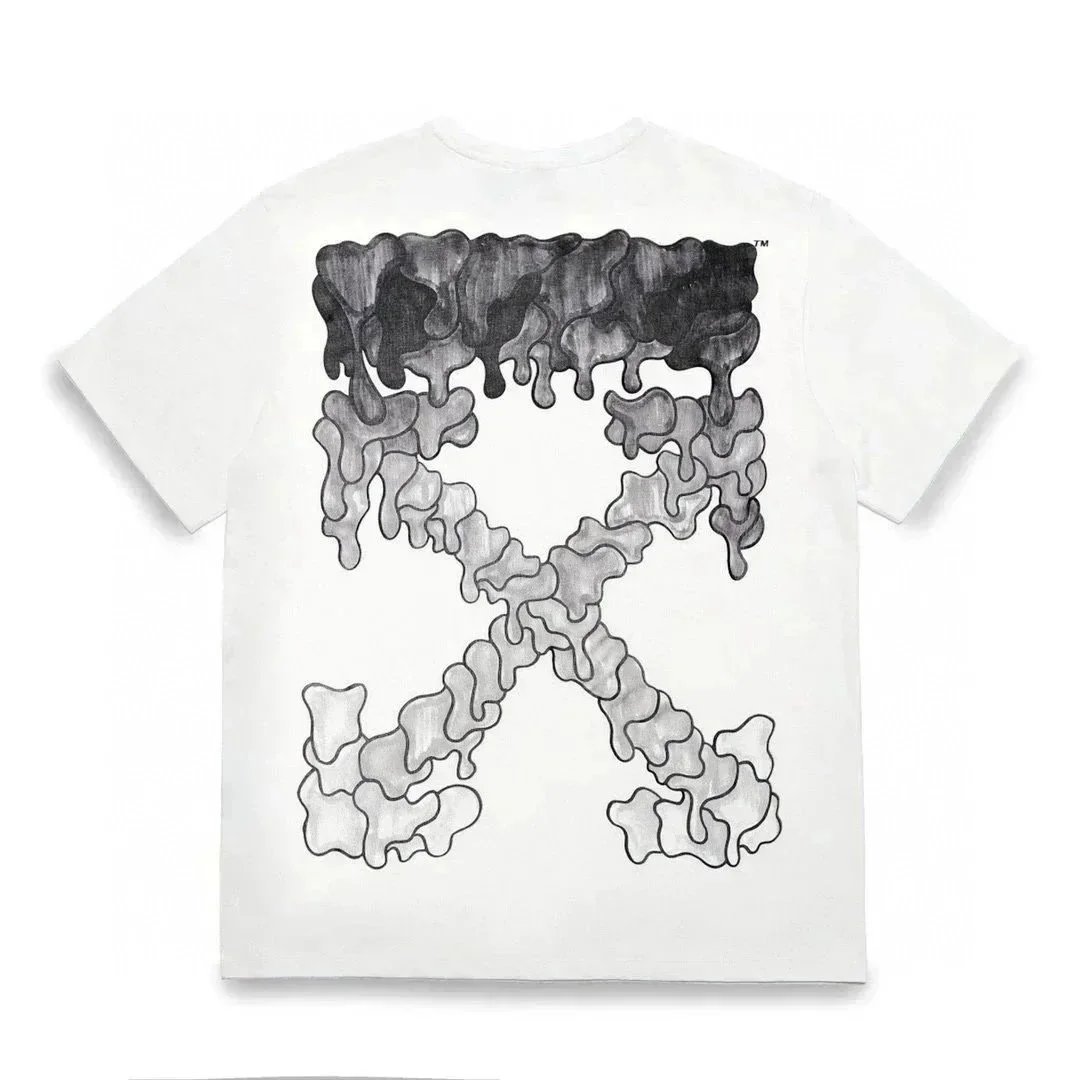 Off-White Multi-Print Arrow Graphic White T-Shirt - 10