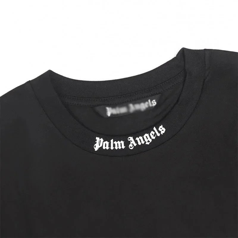 Palm Angels Neck Logo T-Shirt Beige T-Shirt - 8