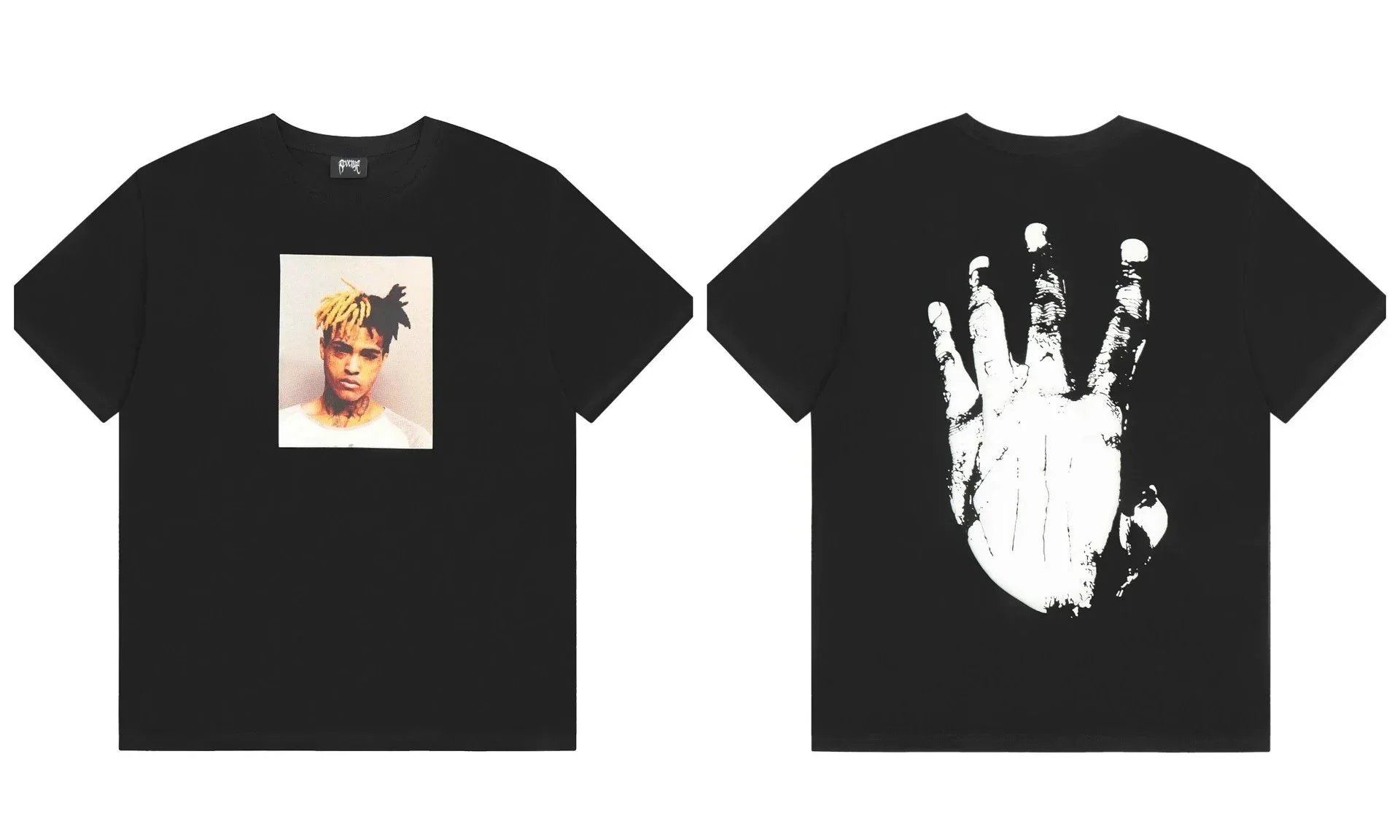 XXXTentacion x Fenty x GRA Mugshot Handprint Black T-Shirt - 1