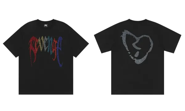 Saint Tears Revenge Crystal Embellished T-Shirt Black - 1