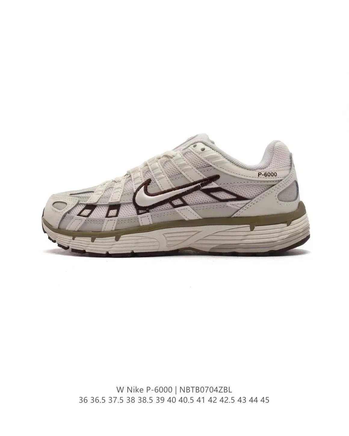 Nike P-6000 White/Red/Black Running Shoes - 4
