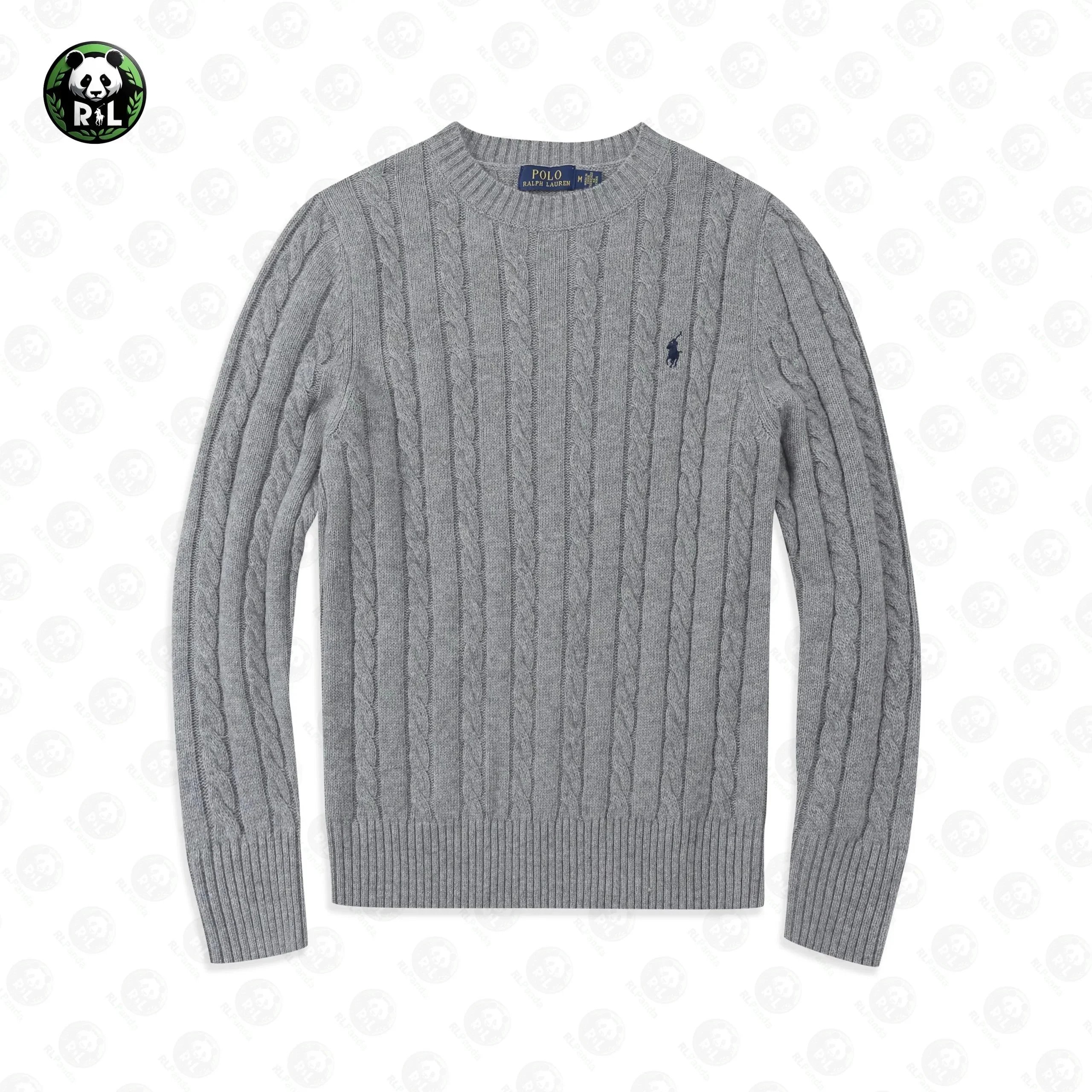 Polo Ralph Lauren Cable Knit Crewneck Sweater Beige - 5