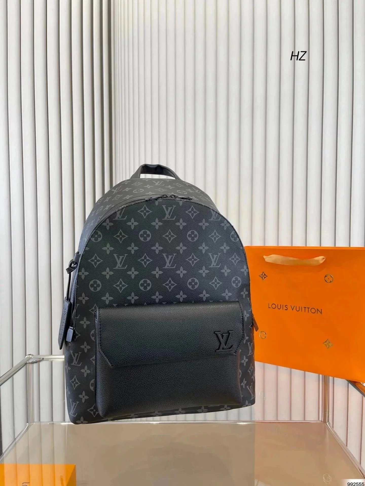 Louis Vuitton Monogram Eclipse Black Backpack - 9