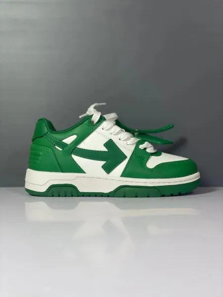 Off-White Arrow Low Green and White Sneakers - 1