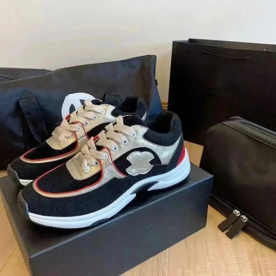 Chanel Runway Sneakers Black Silver Red Chunky Sneakers