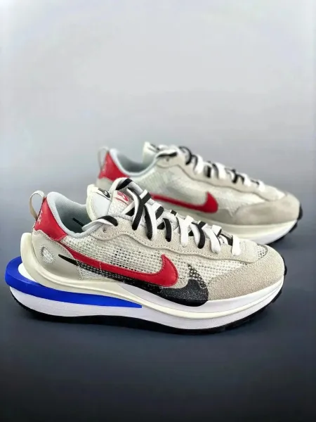 Nike x Sacai VaporWaffle White Red Blue Sneakers - 1