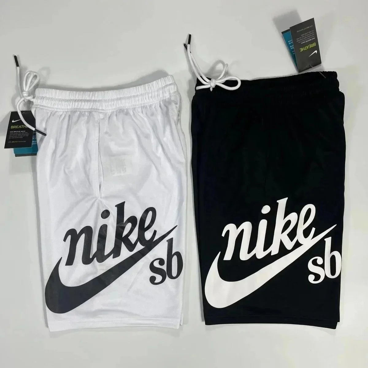 Nike Breathe Basketball Shorts White/Black - 11