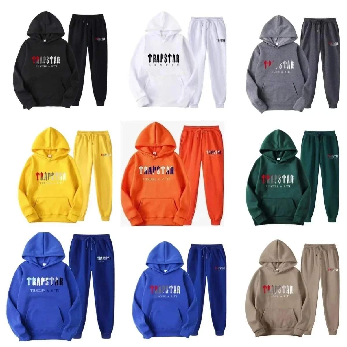 Trapstar It's A Secret Hoodie and Sweatpants Set Royal Blue Tracksuit - 4
