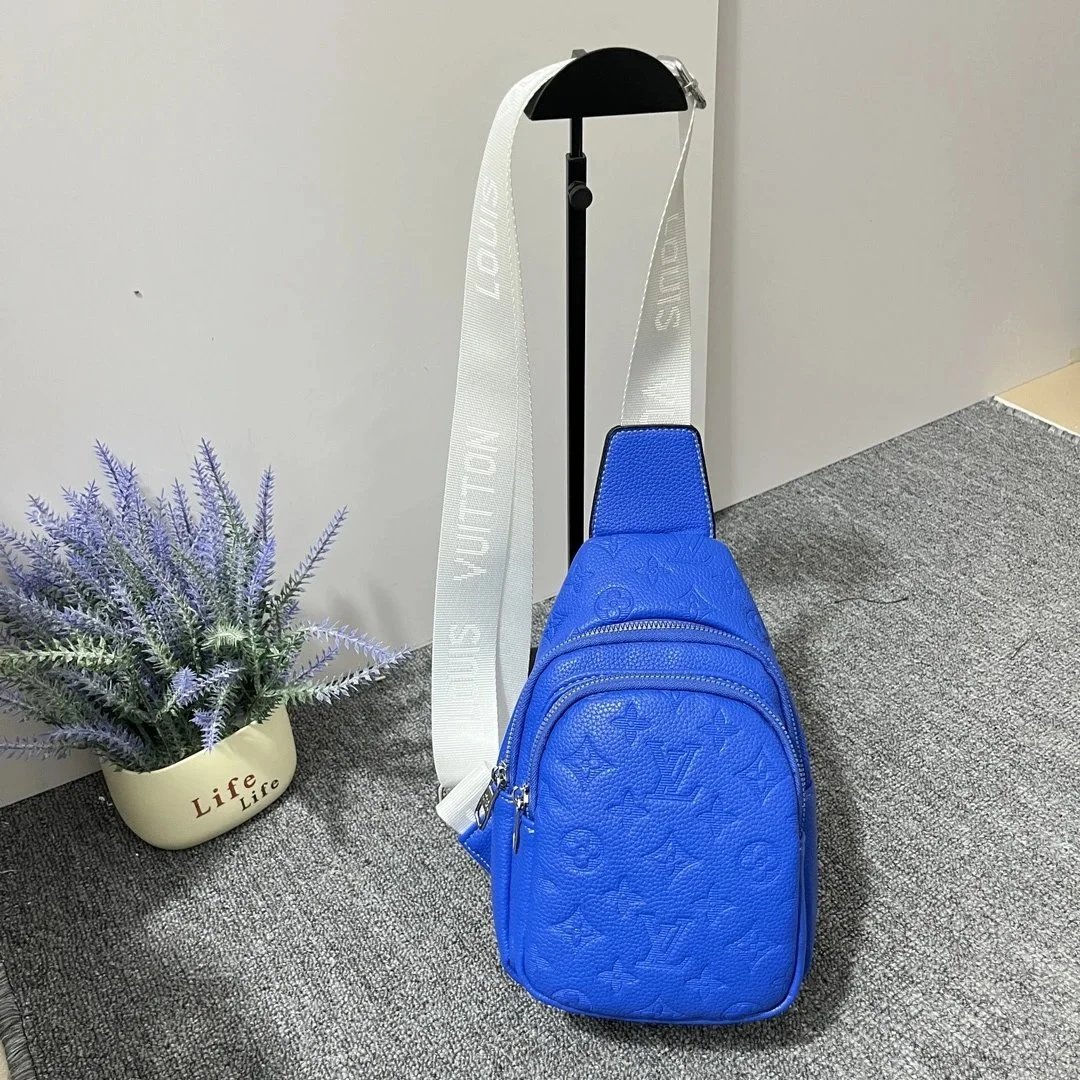 Louis Vuitton Monogram Empreinte Sling Bag Electric Blue Crossbody Bag