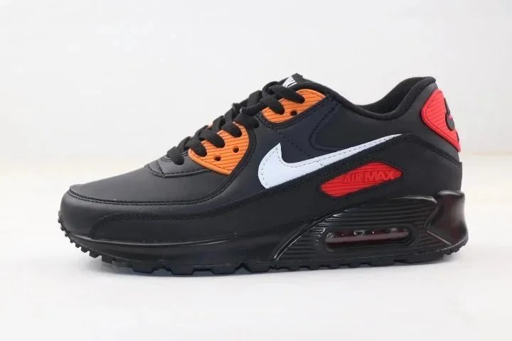 Nike Air Max 90 Black Orange Red Sneakers - 1