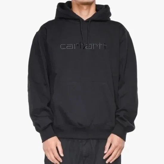 Carhartt Work In Progress Script Logo Hoodie Black - 8