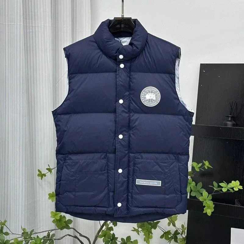 Stone Island Compass Patch Vest Navy Down Vest - 1