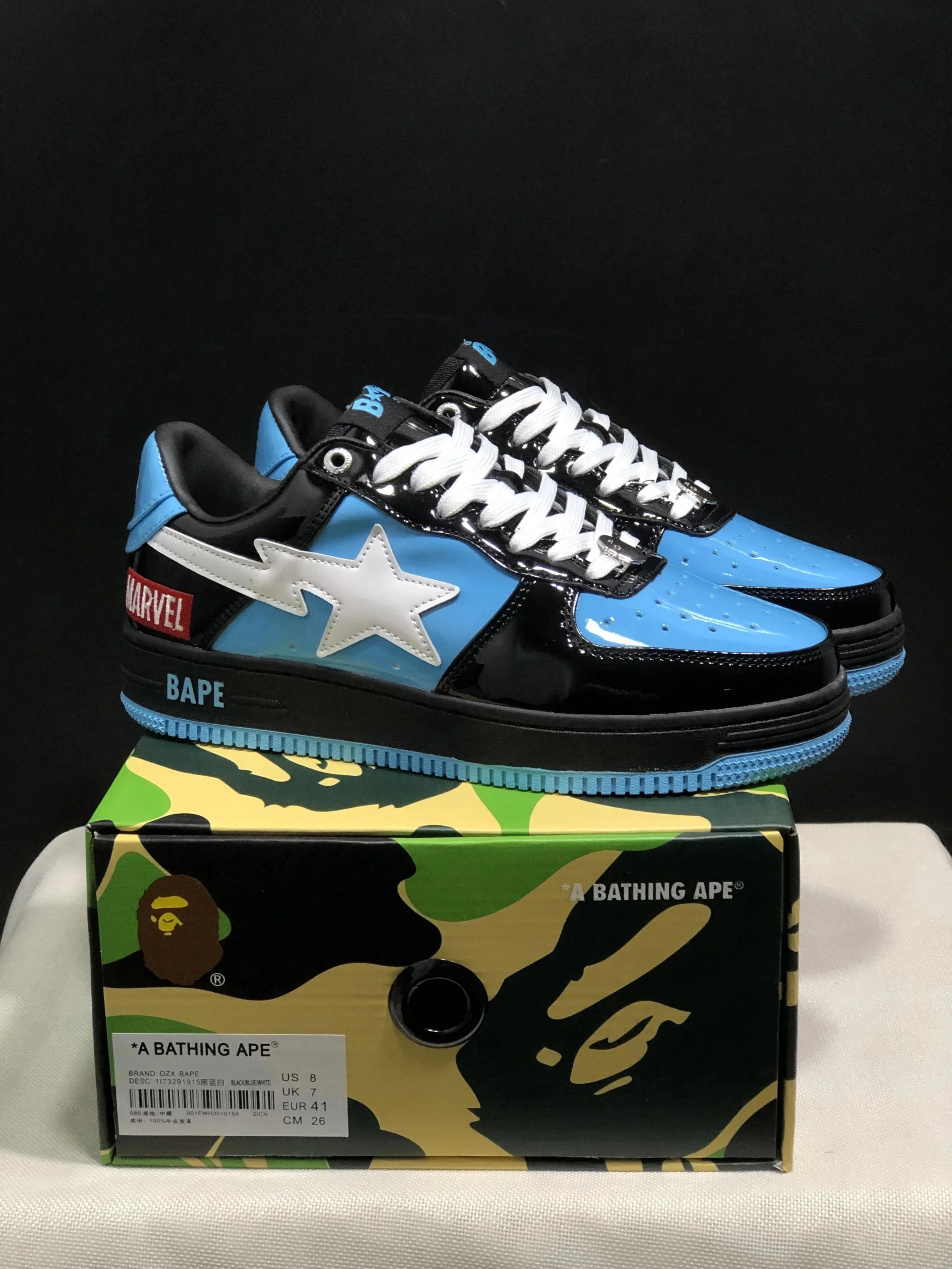 A Bathing Ape Sta Low White/Grey Sneakers - 5